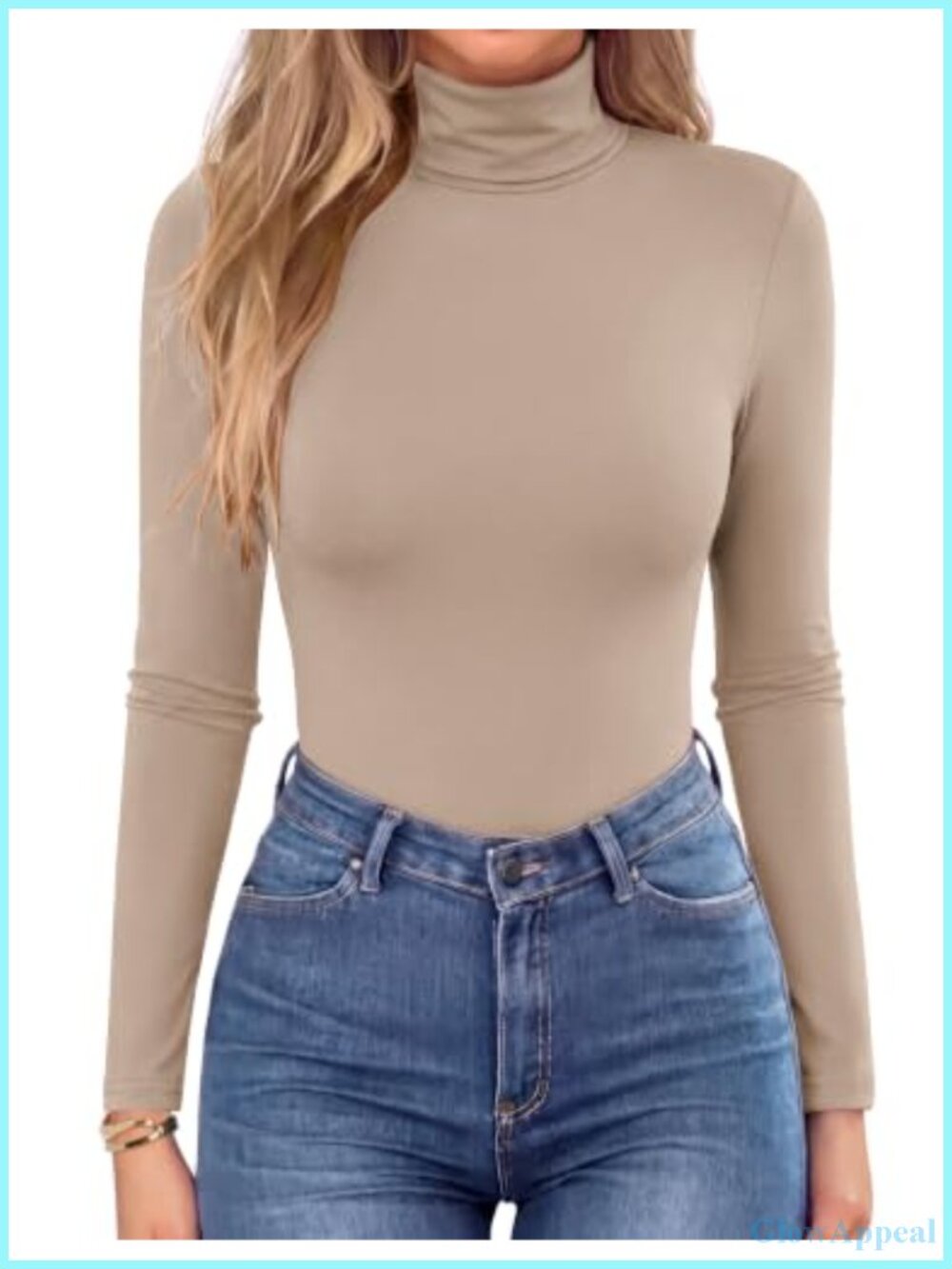 Turtleneck Long Sleeve Top Lightweight Base Layer Slim Fit Pullover